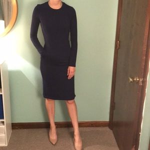 Nave blue long sleeves dress